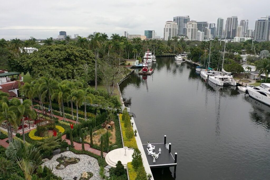 Exterior view of 416 Palm Ave2, showcasing modern architecture and landscaping in a sunny setting.