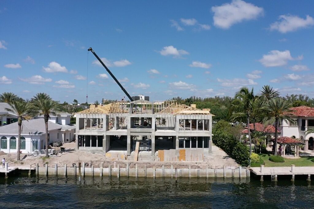 A modern dock featuring a sleek design, surrounded by water, ideal for boating and outdoor activities.