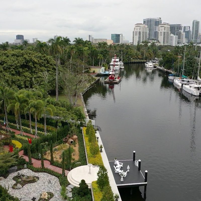 Exterior view of 416 Palm Ave2, showcasing modern architecture and landscaping in a sunny setting.